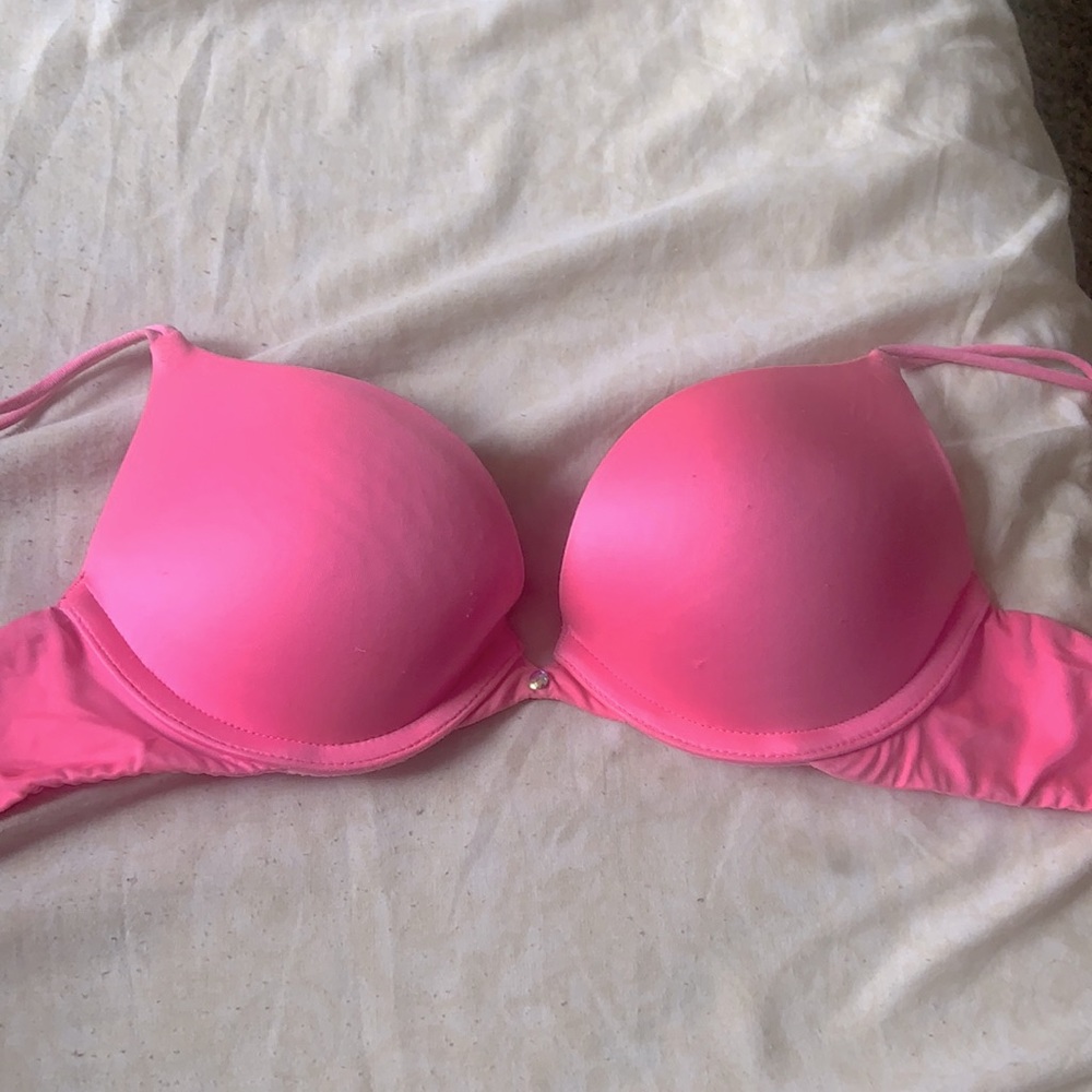 Neon pink Victoria secret bra
